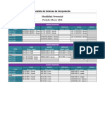 Horarios ASC/SOFT - Marzo 2021