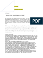 Surat Cinta Dan Sebatang Coklat": - Nama: Dimas Raditya W - Kelas: 9A - No - Absen: 08 - Mapel: Portofolio Bahasa Indonesia