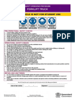 Forklift Truck: This Vehicle Is Not For Student Use