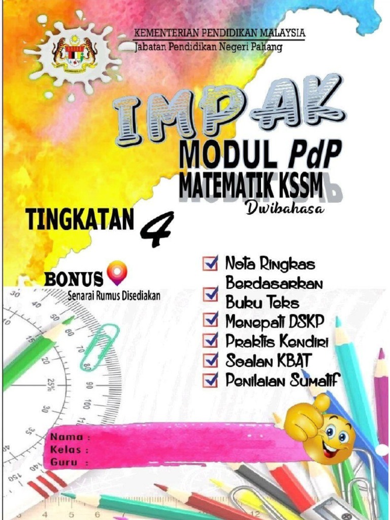 Sampel Modul Impak Matematik Ting 4 Kssm Pdf