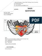 Sales Quotation: No - Description Qty UOM Unit Price (RM) Amount (RM)