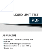 Liquid Limit Test Procedure
