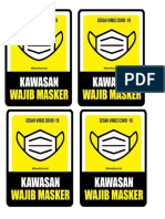 Sticker Kawasan Wajib Masker