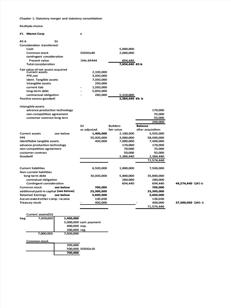 Computer Statement Summary Analysis | PDF