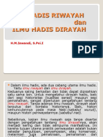 Ilmu Hadis Riwayah-Dirayah