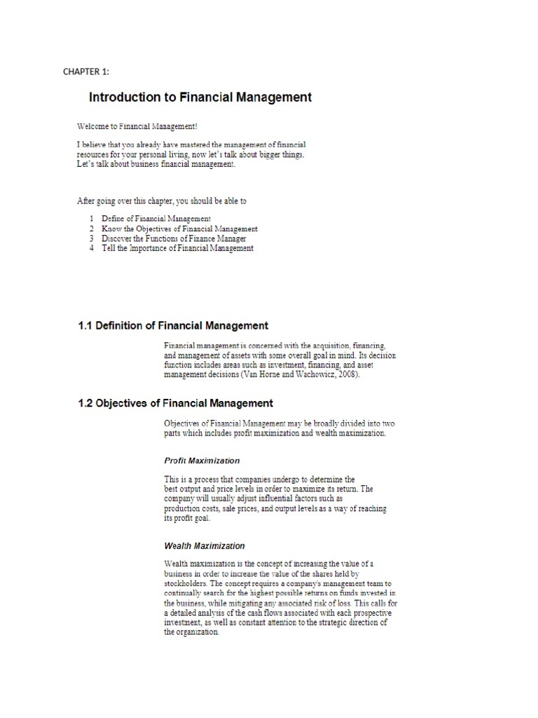 Financial Management Concepts and Analysis | PDF | Cost Of Capital ...
