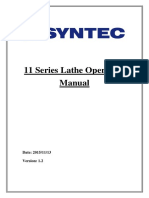 11series Lathe Operation Manual
