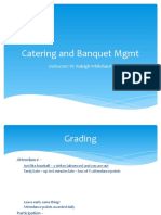 Catering and Banquet MGMT: Instructor: W. Raleigh Whitehurst