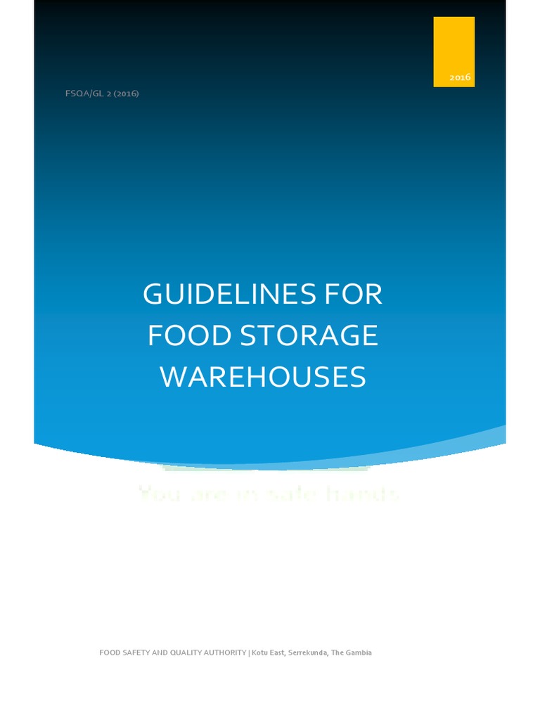 Food Storage Warehouse Guidelines | PDF | Hygiene | Food Safety