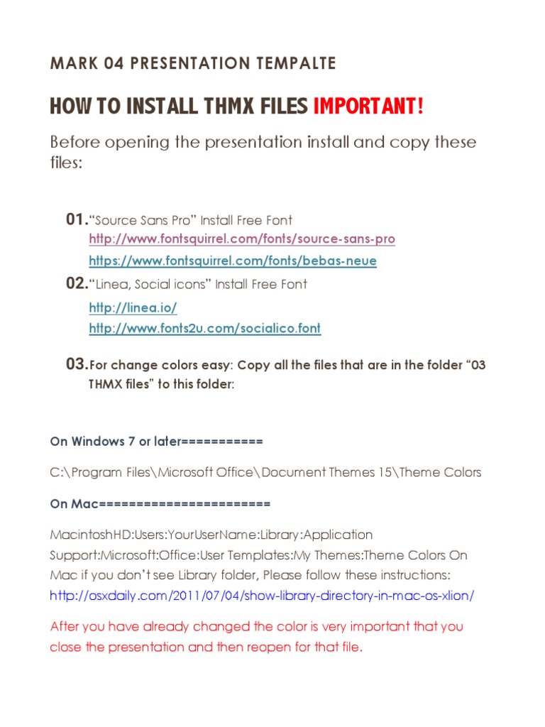 Installing and Using THMX Files | PDF | Icon (Computing) | Computer File