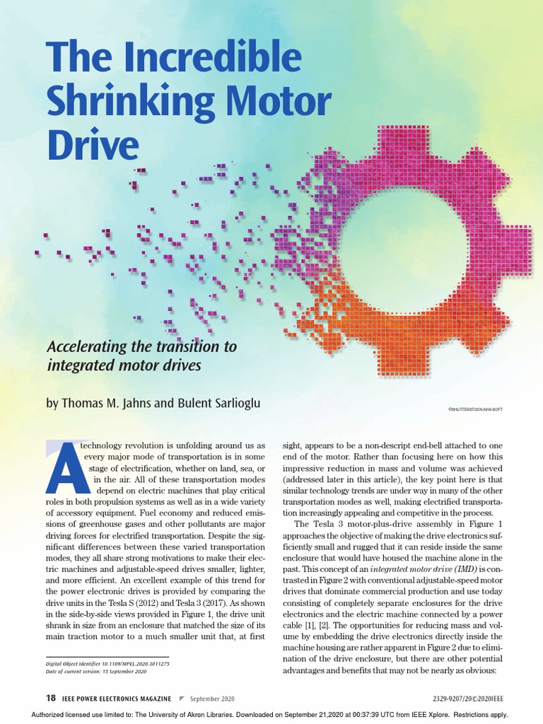 The Incredible Shrinking Motor Drive PDF Power Inverter Power