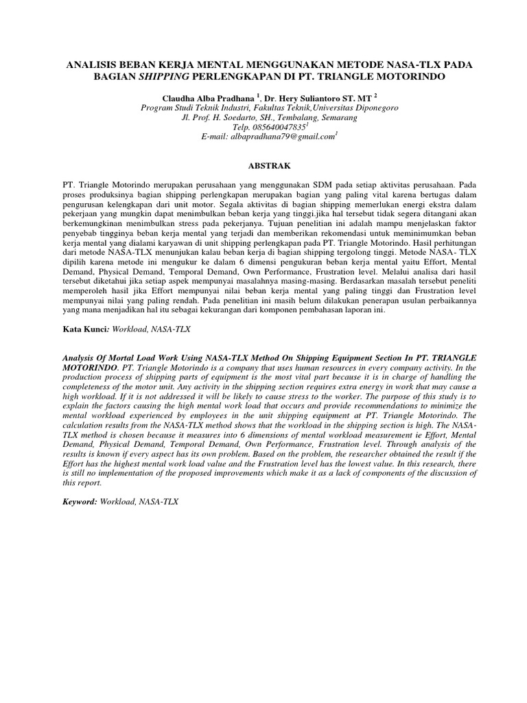 Nasa TLX PDF