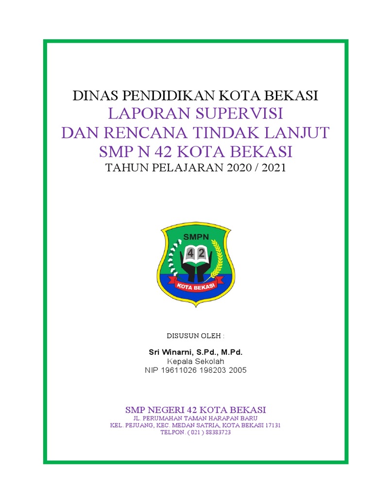 Cover Lap. Supervisi 2021 | PDF