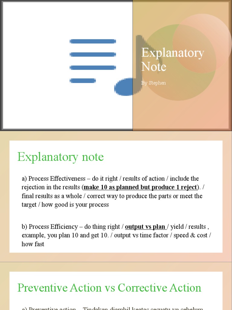 Explanatory Note - IATF Awareness | PDF