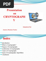 Presentation On Cryptograph Y: Submitted by