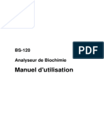 Manuel D'utilisation: BS-120 Analyseur de Biochimie