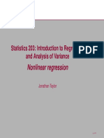 Nonlinear Regression: Statistics 203: Introduction To Regression and Analysis of Variance