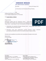 Konfirmasi surat PT Puspetindo