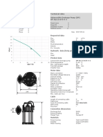 Technical data for submersible drainage pump DP 50/15-075-V-3