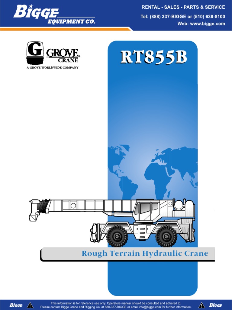 Grove RT855B | PDF | Vehicle Technology | Mechanical Engineering