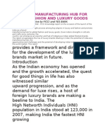 India As A Manufacturing Hub For Global Fashion and Luxury Goods