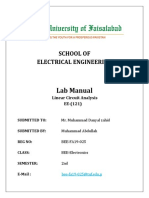 Lab Manual: School of Electrical Engineering