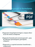 Principalele Greşeli În Formularea Unui Diagnostic Pozitiv