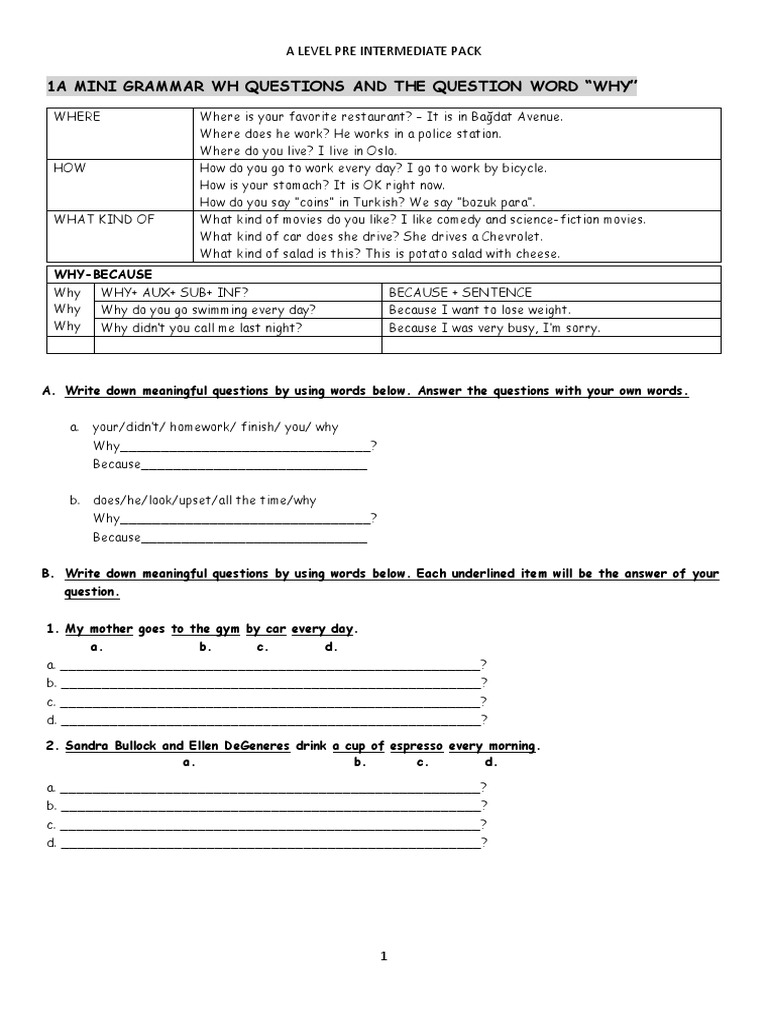 A Level Pin Grammar Pack Student S Pdf Object Grammar Verb