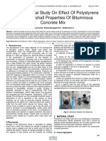 An Experimental Study On Effect of Polystyrene On The Marshall Properties of Bituminous Concrete Mix