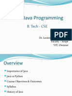Lecture 1 - CSE1007 - Introduction To Java Progr