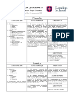 Planificación escolar quincenal sobre Sócrates, Platón y Aristóteles