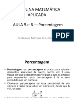 Aula 5 e 6 - Porcentagem.