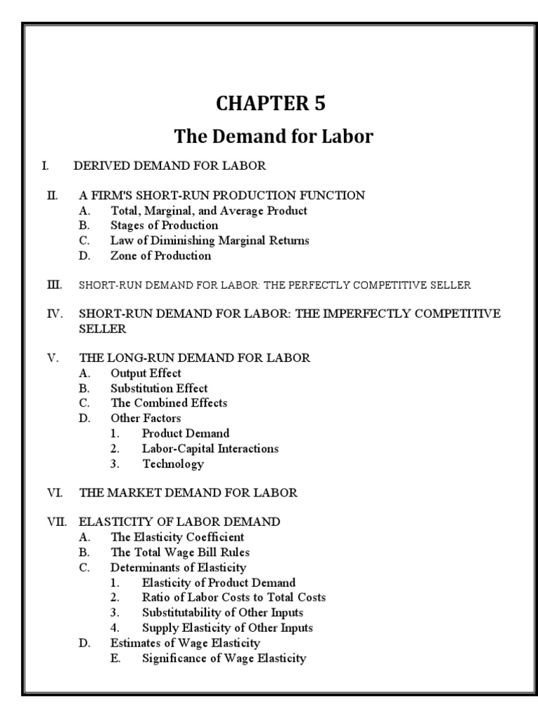 Labor Demand and Employment Decisions | PDF | Labour Economics | Demand