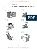 CBSE Class 1 Computer Science Worksheet - Applications of The Computer