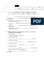 Worksheet 11: - Cook - Be - Cover - Drink (x2) - Eat