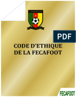 Code D'ethique de La Fecafoot Projet Final