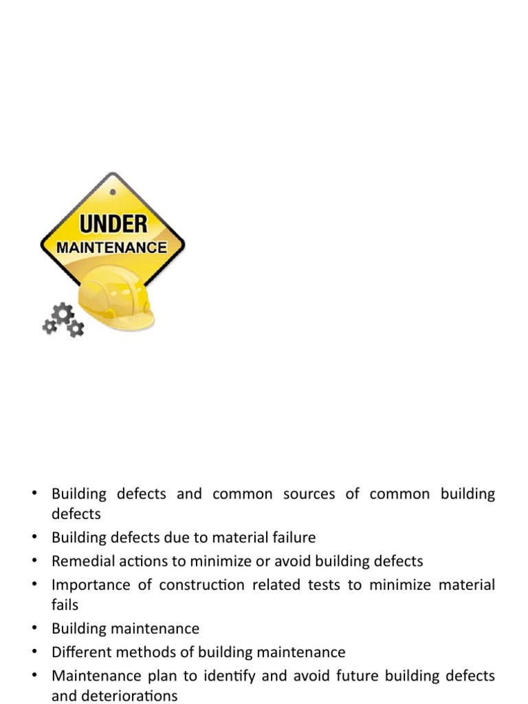Building Defects and Maintenance Strategies | PDF | Concrete | Building ...