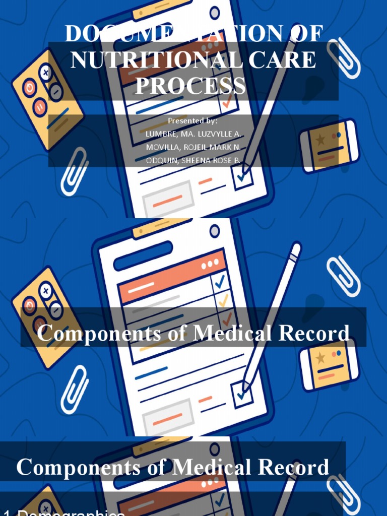 Documentation of Nutritional Care Process PDF Medical Record Medicine