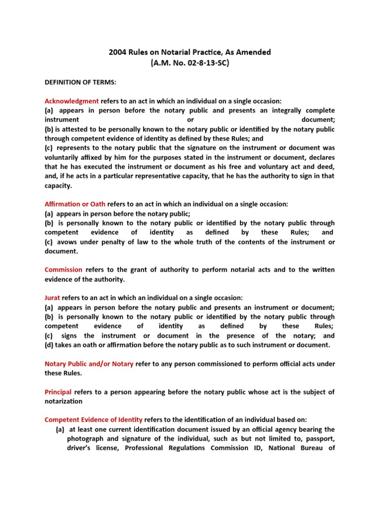 2004 rules on notarial practice pdf notary public identity document