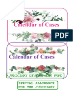 Calendar of Cases