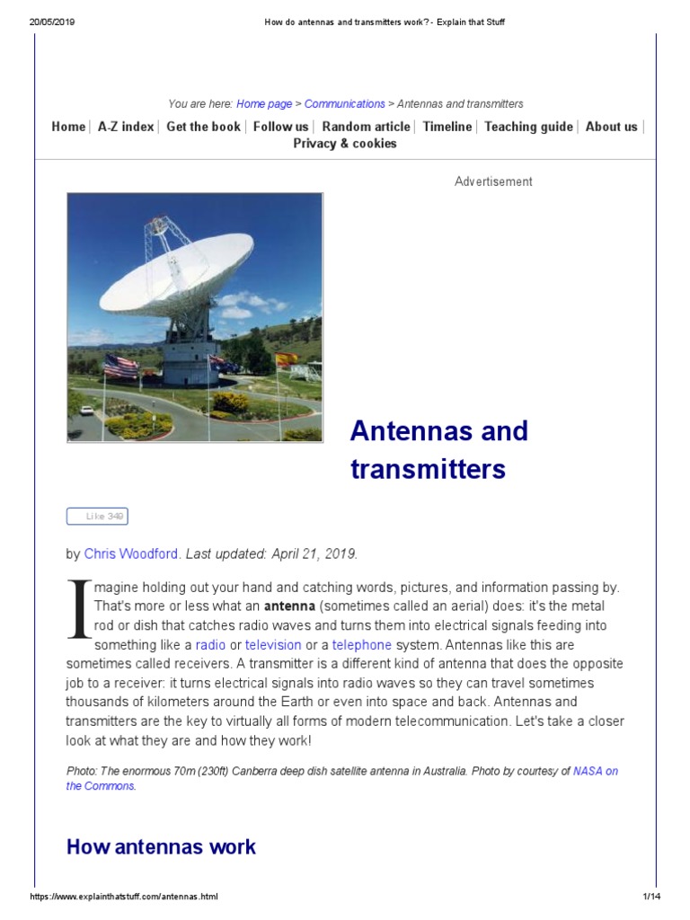 Antennas and Transmitters Work | PDF | Radio | Radio Wave