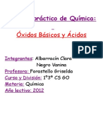 Trabajo Práctico de Química BASICOS Y ACIDOS IIIIIIIIII