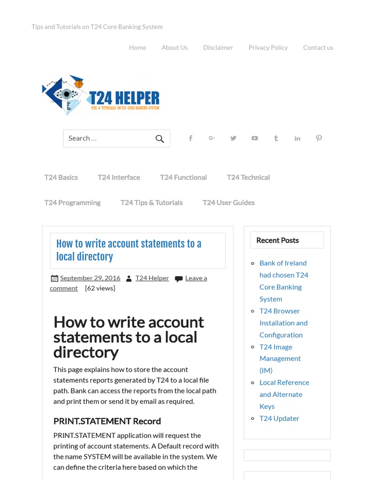How To Write Account Statements To A Local Directory | PDF | Printer ...