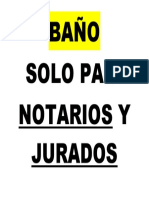 Baño Solo Para Notarios y Jurados