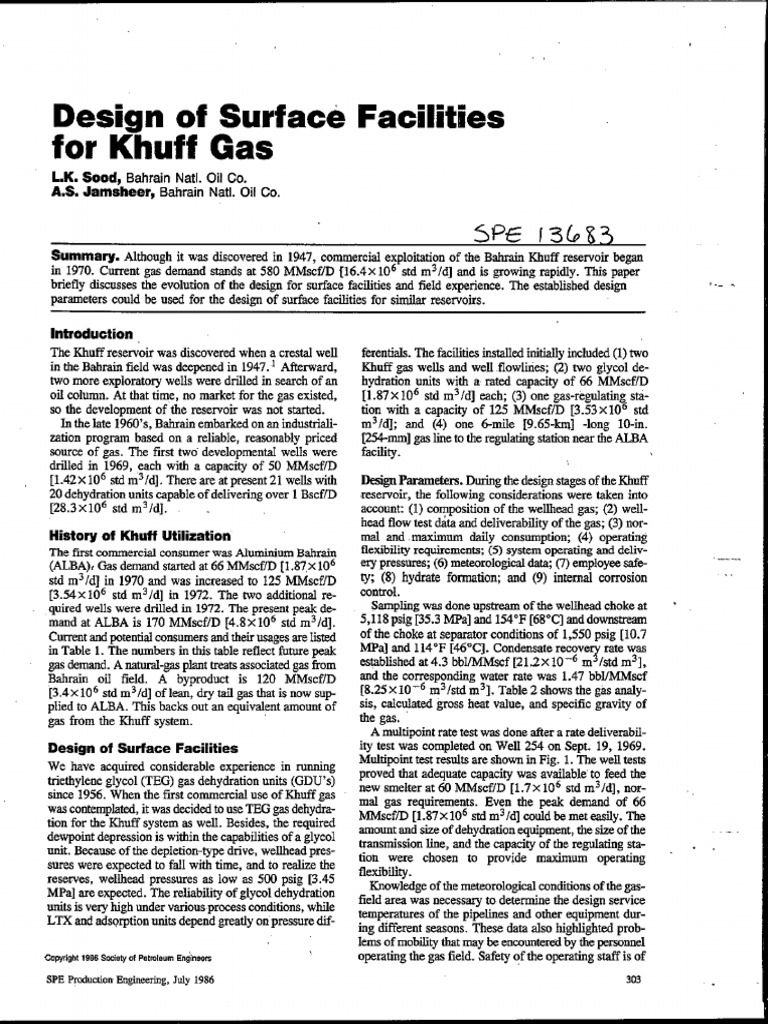 Khuff Gas Surface Facilities Design | PDF | Heat Exchanger | Pipeline ...
