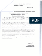 Circular No. 2 of 2014 Financial Instructions No.1 of 2014 - Departmental Bid Committee