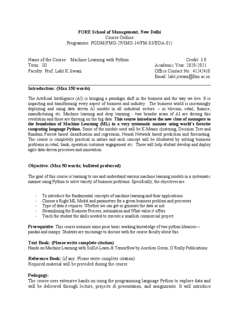 Machine Learning With Python | PDF | Machine Learning | Artificial ...