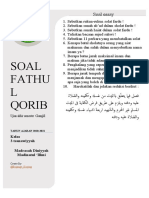 Soal Fathul Qorib 2020-2021