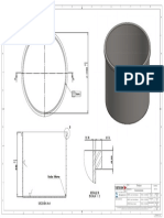 Diseño de tanque con detalles técnicos y dimensiones en planos