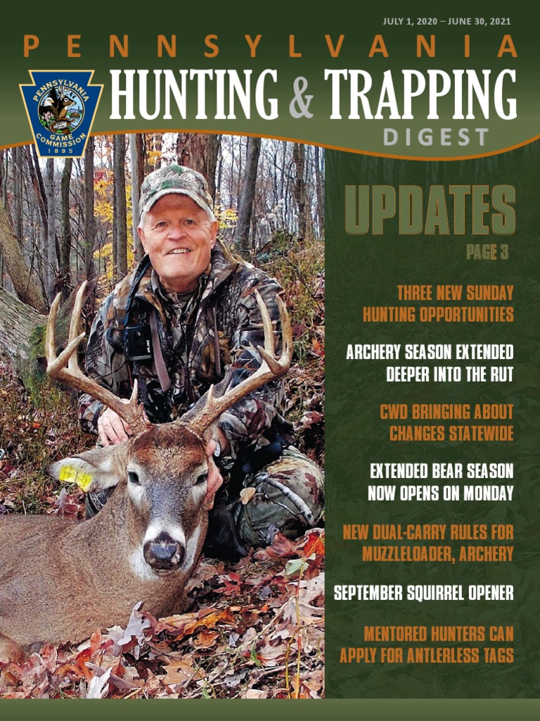 PA Hunting and Trapping Regulations 2021 PDF Trapping Hunting